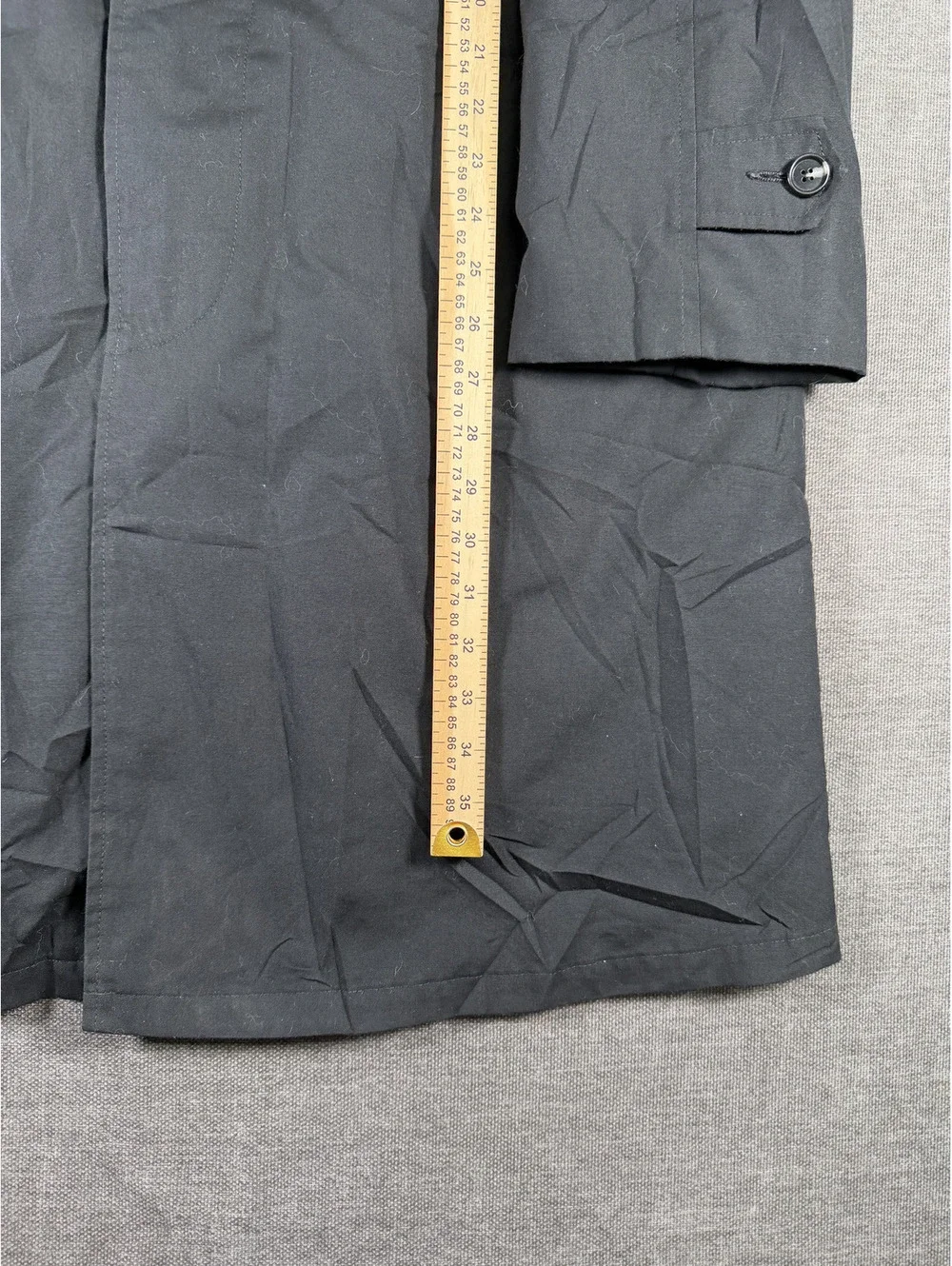 Tailored McGregor Black Long Coat Size 38 Made in USA